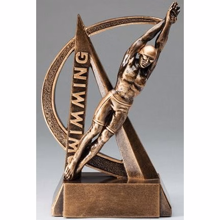 6-1/2" Ultra Action Male Swimmer Sports Resin