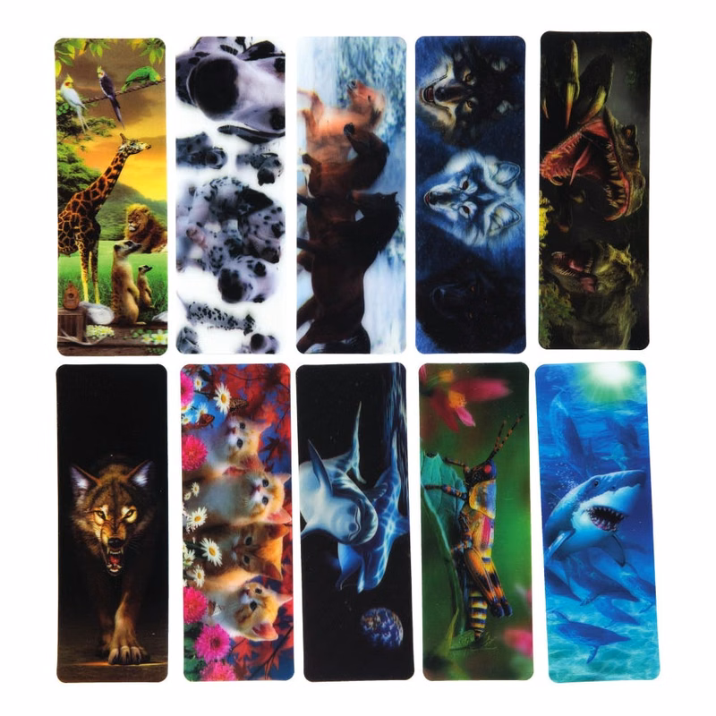 3D Hologram Bookmarks - Assorted Animals