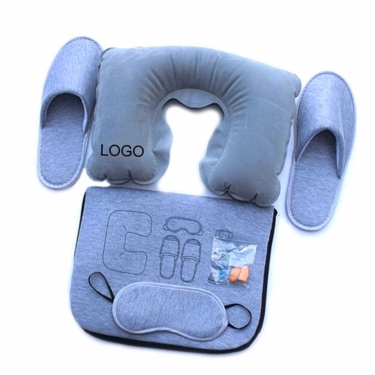 Travel Set U-Pillow/ Eyeshade/ Noise Earplugs/ Slippers