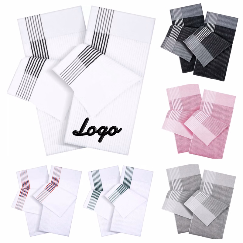 Soft Cotton Striped Custom Embroidery Golf Towels