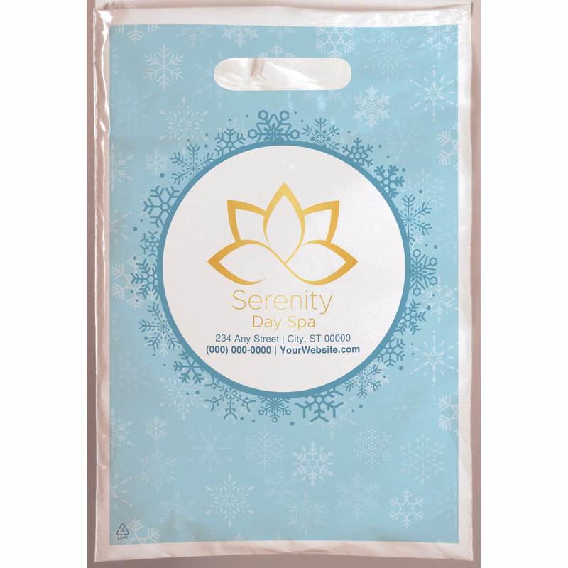 Christmas Scatter Design 2 Plastic Bag (12" x 15")