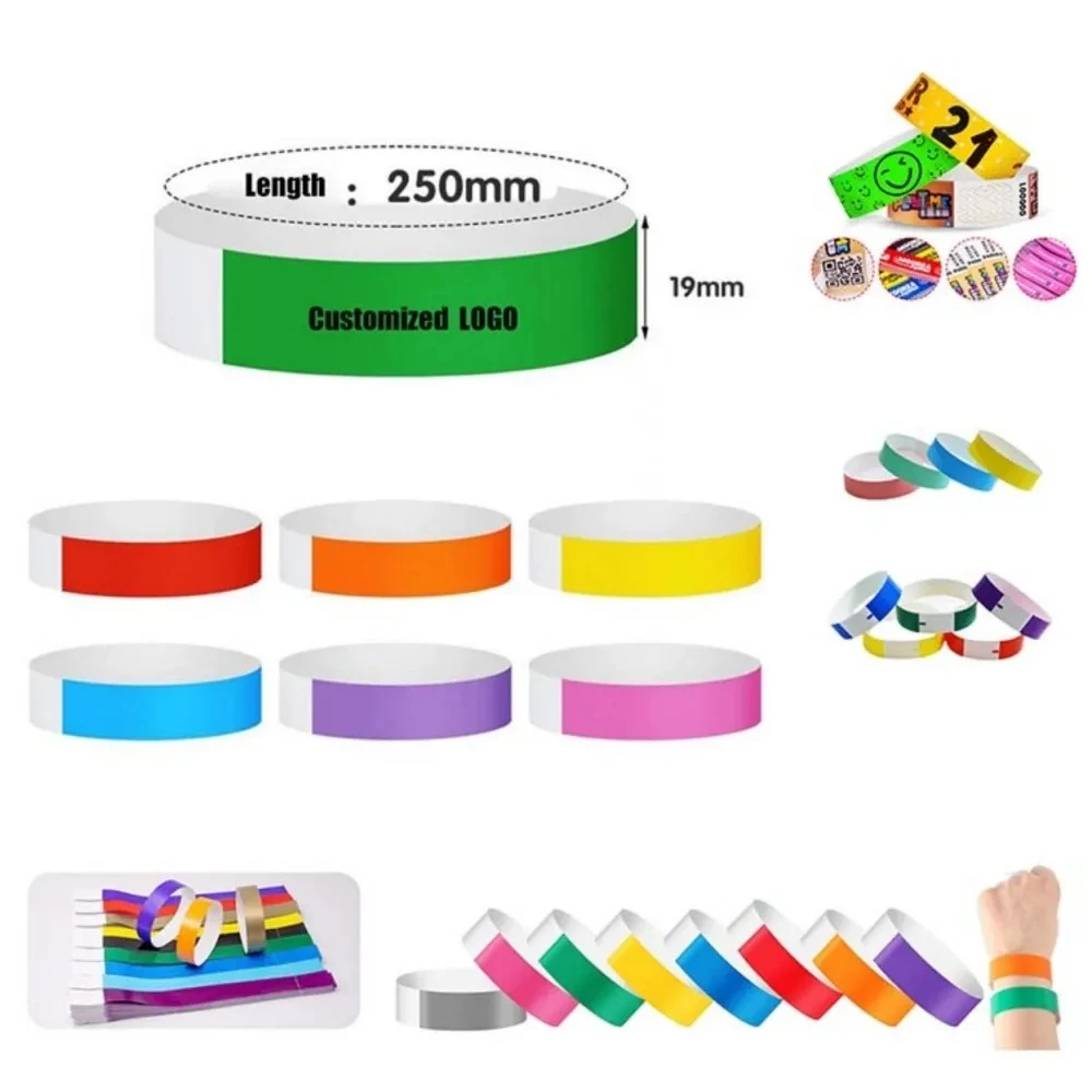Disposable Waterproof Neon Paper Event Wristband 1
