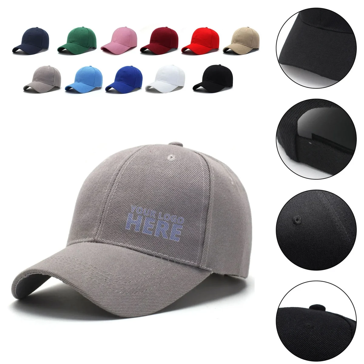 Brushed Washed Twill Low Profile Cotton Baseball Cap 1