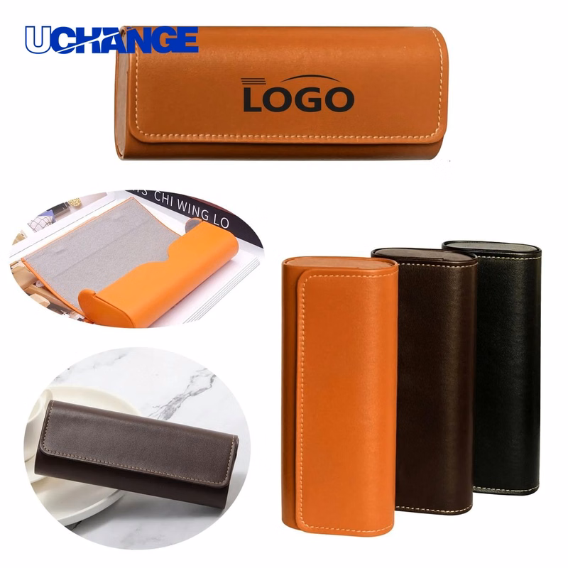 Eyewear Leather Hard Shell Glasses Case Organizer