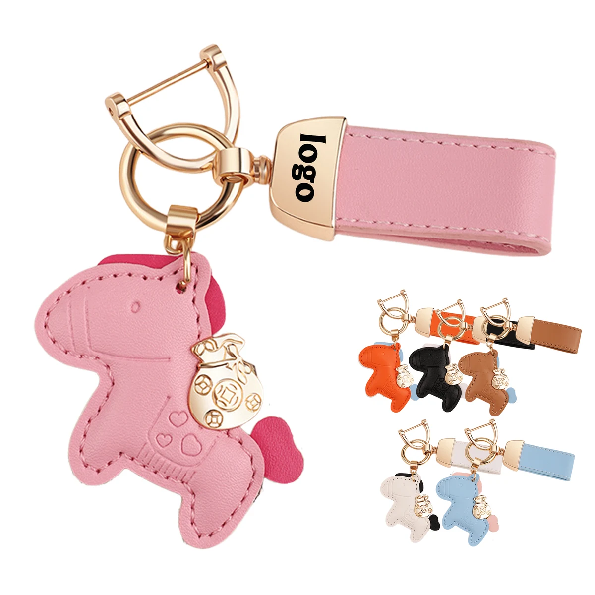 Horse Shaped Wrist Strap Keychain 1