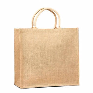Jute Shopping Tote w/ Cotton Web Handle