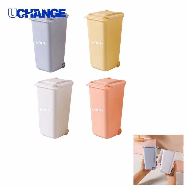 Desktop Mini Trash Can Pen Organizer