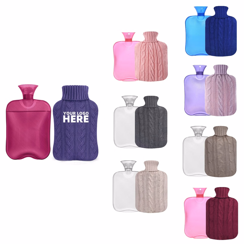 Hot Water Bottle with Knitted Cover