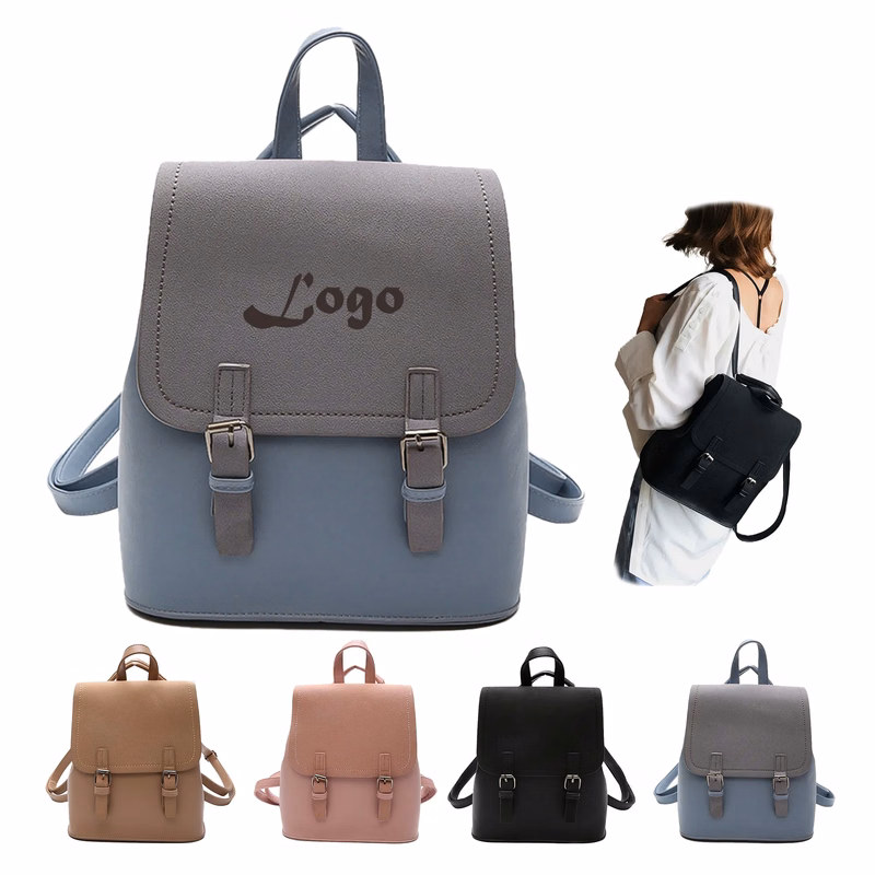 Convertible PU Leather Backpack Purse