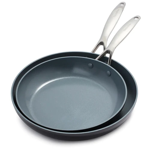 GreenPan Valencia Pro Ceramic Non Stick 10 and 12-inch Frypan Set 1