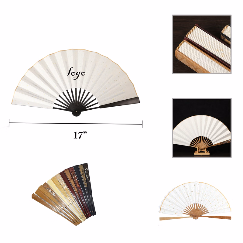 MOQ100 Custom Bamboo Folding Fans for Personalization