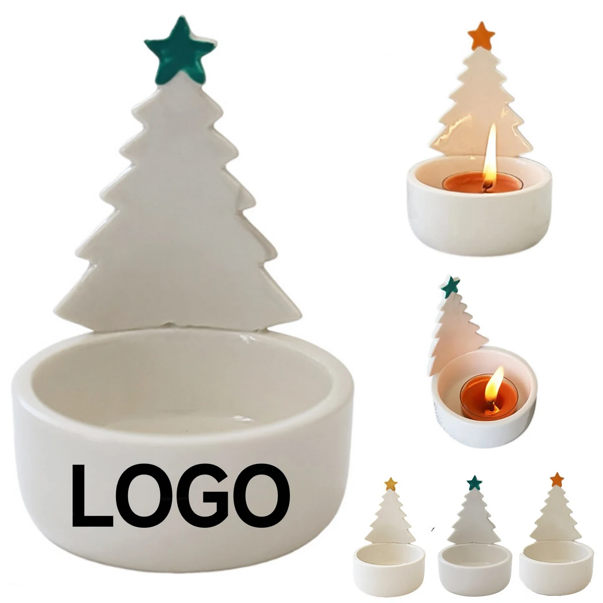 Household Christmas Tree Candle Holder 1
