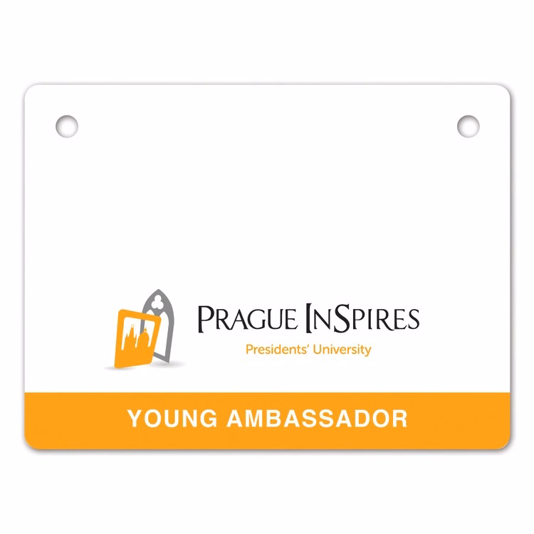 Full Color 50 Mil Name Badge (3"x4") Rectangle w/2 Holes