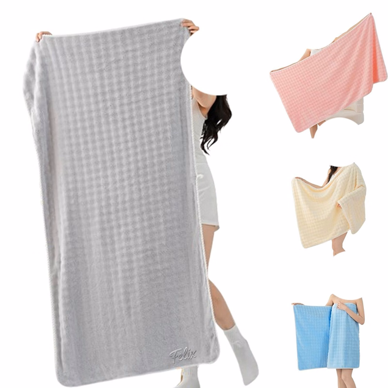 Absorbent Plush Coral Fleece Bath Towel – Home & Spa Use