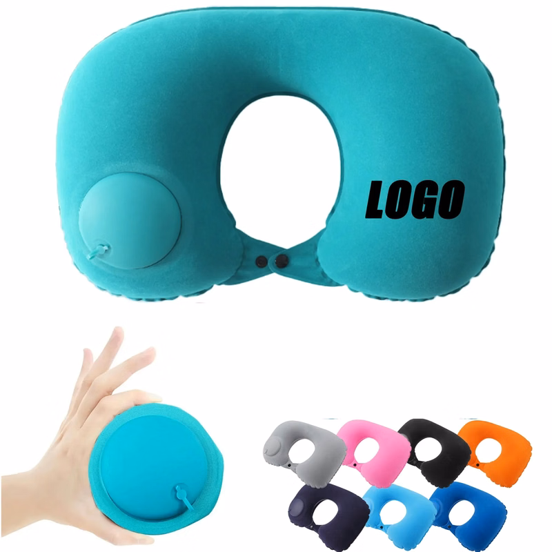 Flocking Inflatable U-shaped PillowPress  Portable