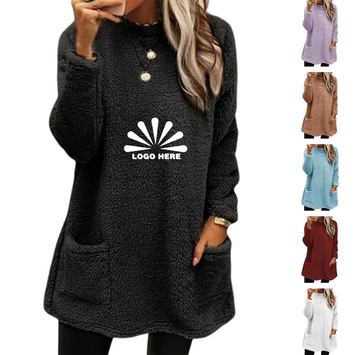 Custom Loose Sweatshirts for Seasonal Comfort, custom hoodie or sweatshirt with logo imprint 1