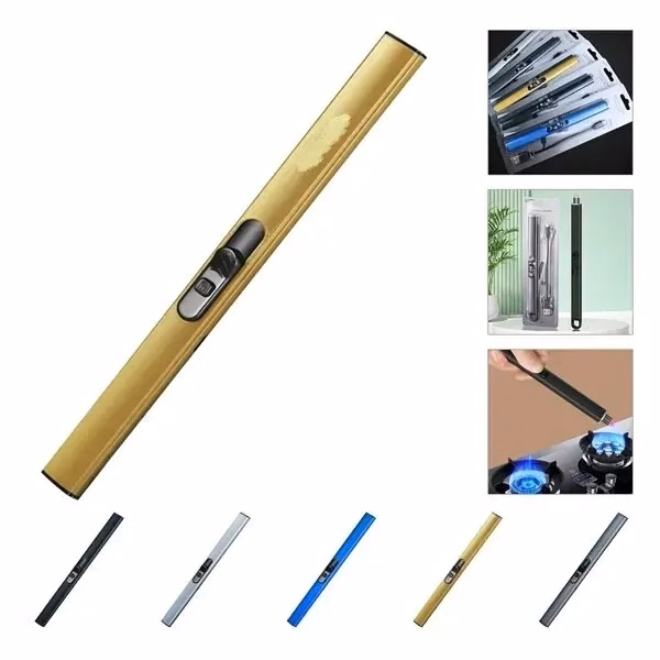 Custom USB Rechargeable Electric BBQ Lighter with Safety Lock — Outdoor Giveaway Item