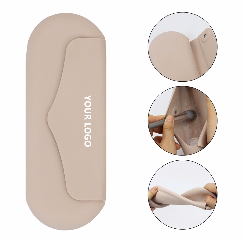 Silicone Makeup Brush Holder Travel Bag