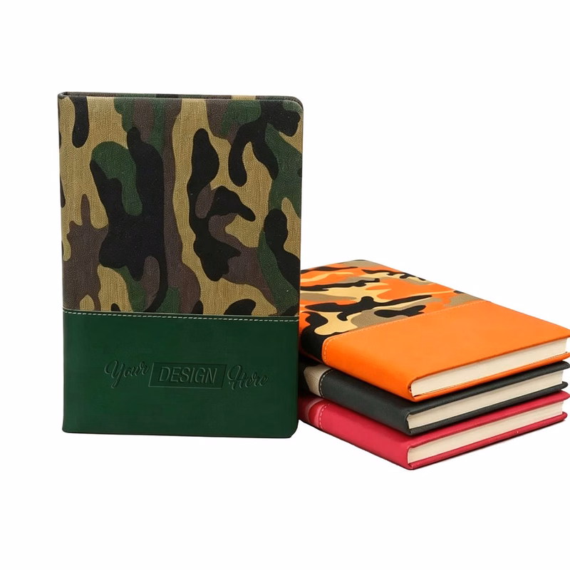 Hard Cover Camo Canvas Journal Notebook