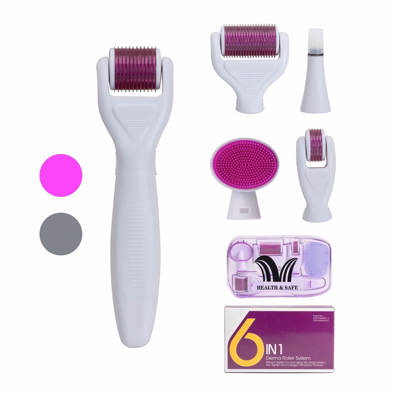 6 in 1 Dermaroller Kit for Face and Body Micro Needle