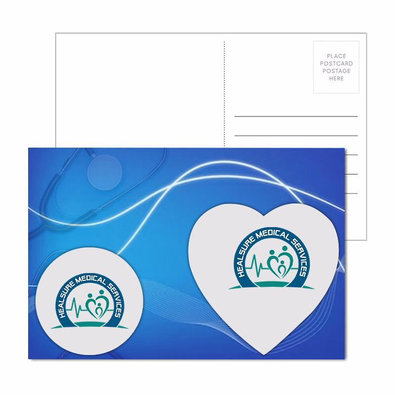 Post Card With Full-Color Heart Luggage Tag
