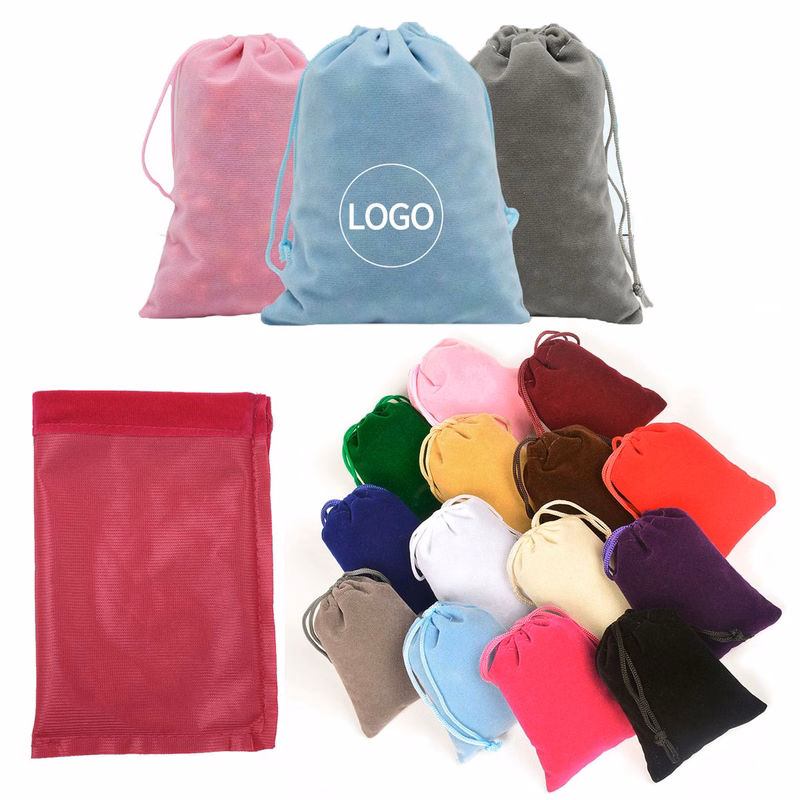 Polyester Velvet Storage Drawstring Bag