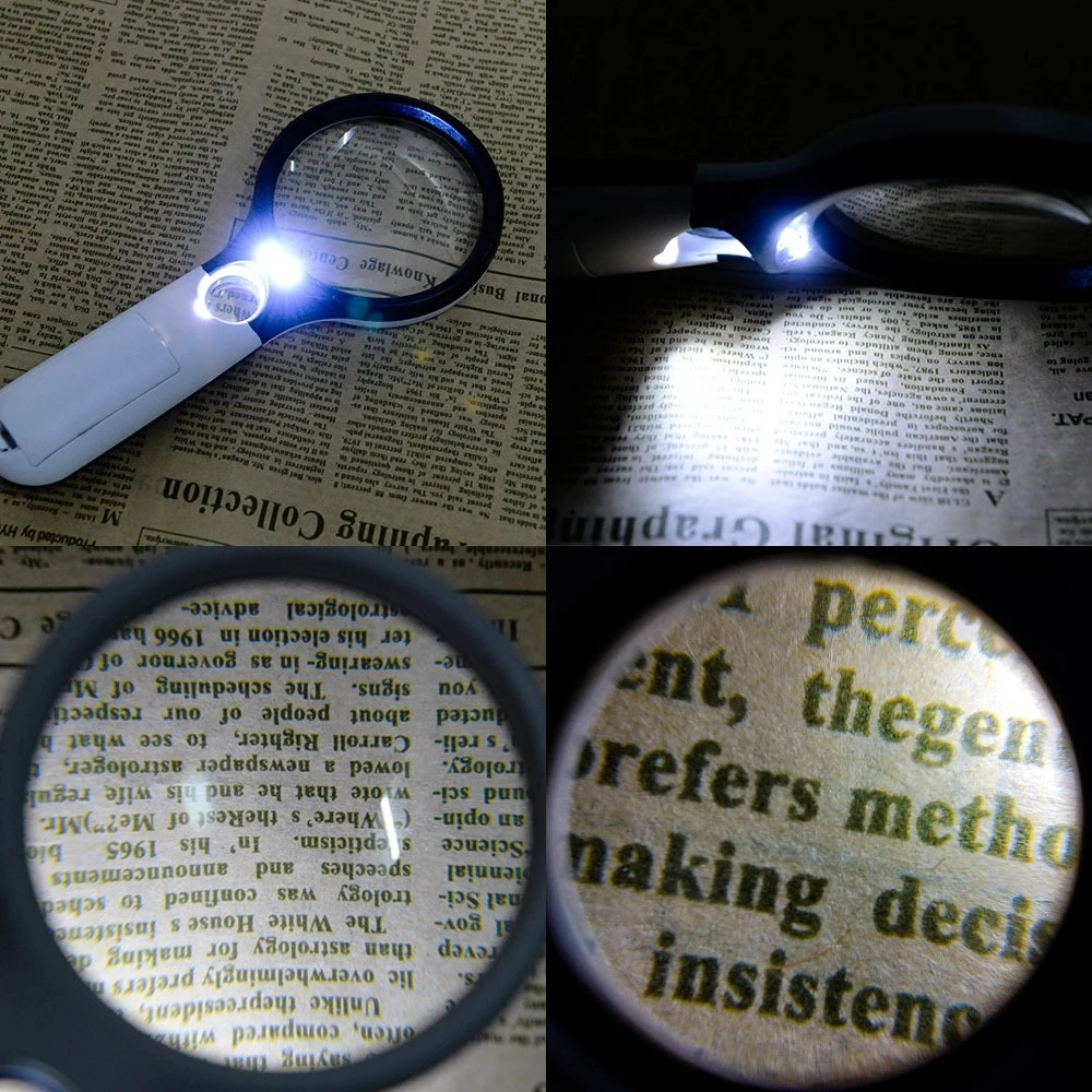 10X 20X Illuminated Magnifier with 3 LED Light 1