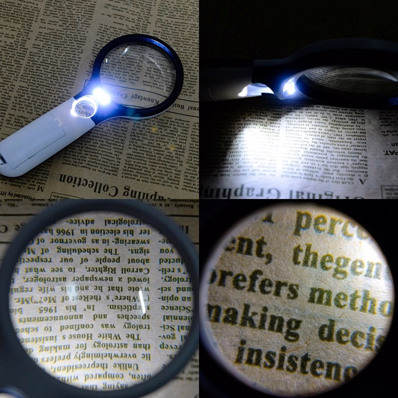 10X 20X Illuminated Magnifier with 3 LED Light
