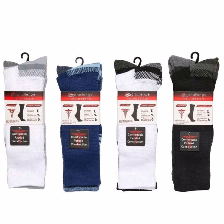 Diabetic Men's Crew Socks Size 10-13