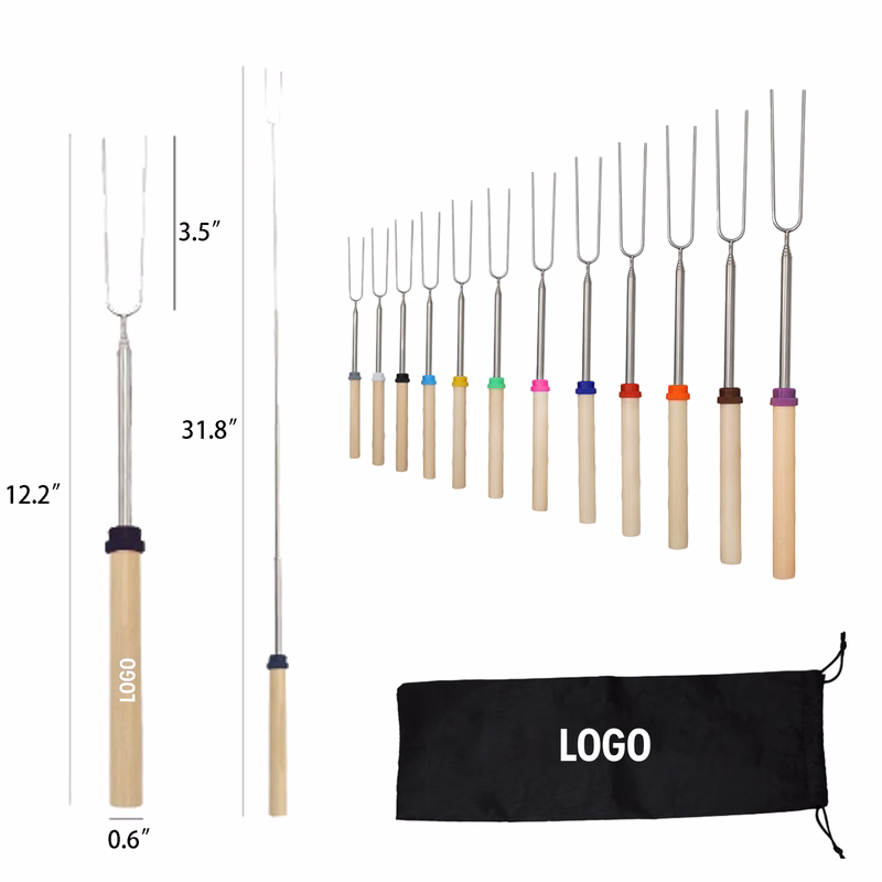 Custom Telescopic BBQ Roasting Fork