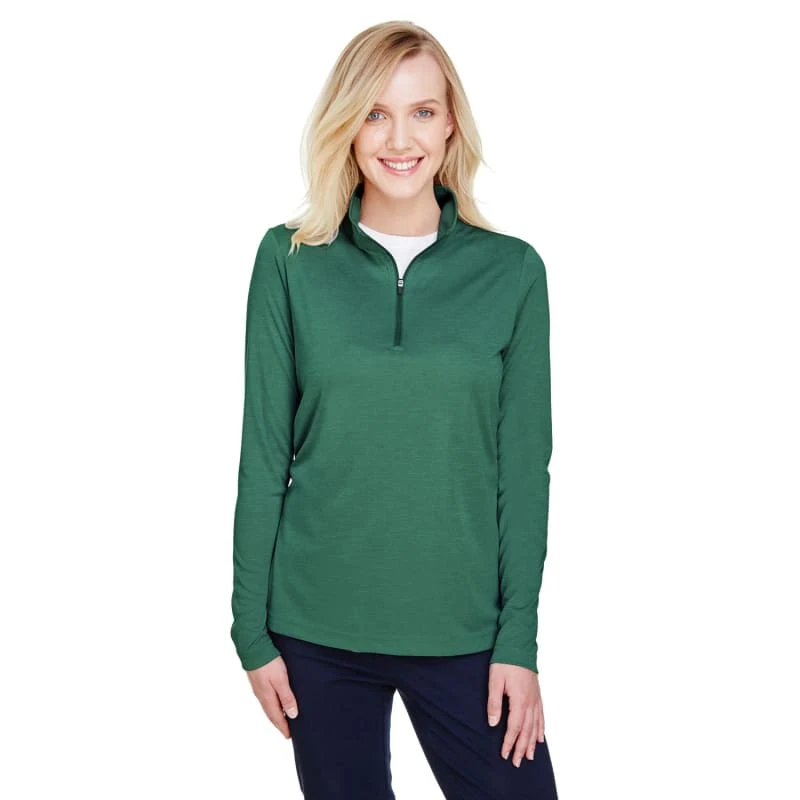 Team 365 Ladies' Zone Sonic Heather Performance Quarter-Zip 1