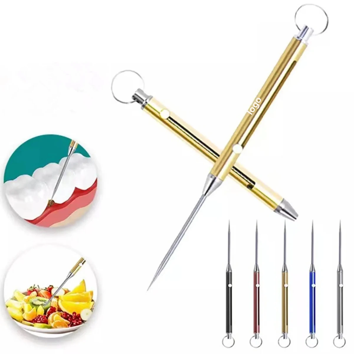 Reusable Titanium Metal Pocket Toothpicks 1