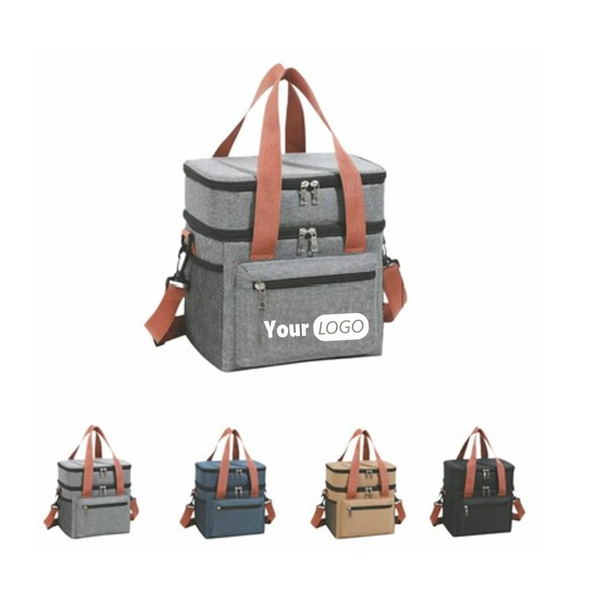 Water-Repellent Lunch Tote with Adjustable Strap 1