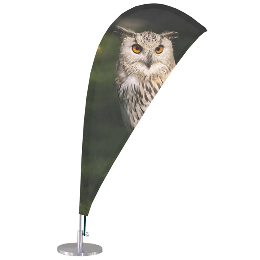 Table Top Teardrop Style Feather Flag with Base 1