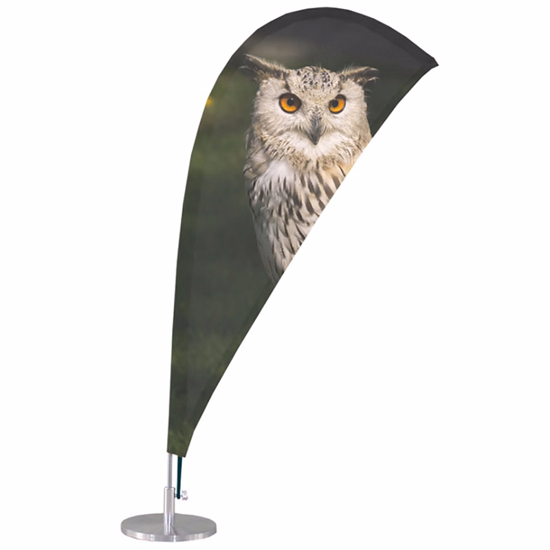 Table Top Teardrop Style Feather Flag with Base