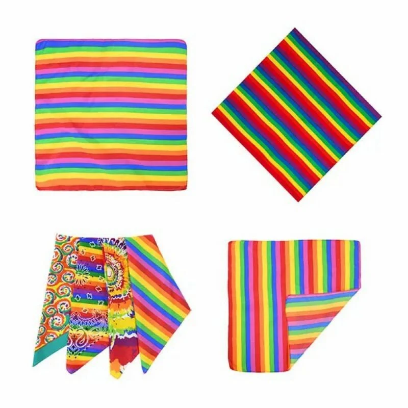 LGBT Rainbow Bandana Stripe Square Scarf Pride Accessories 1