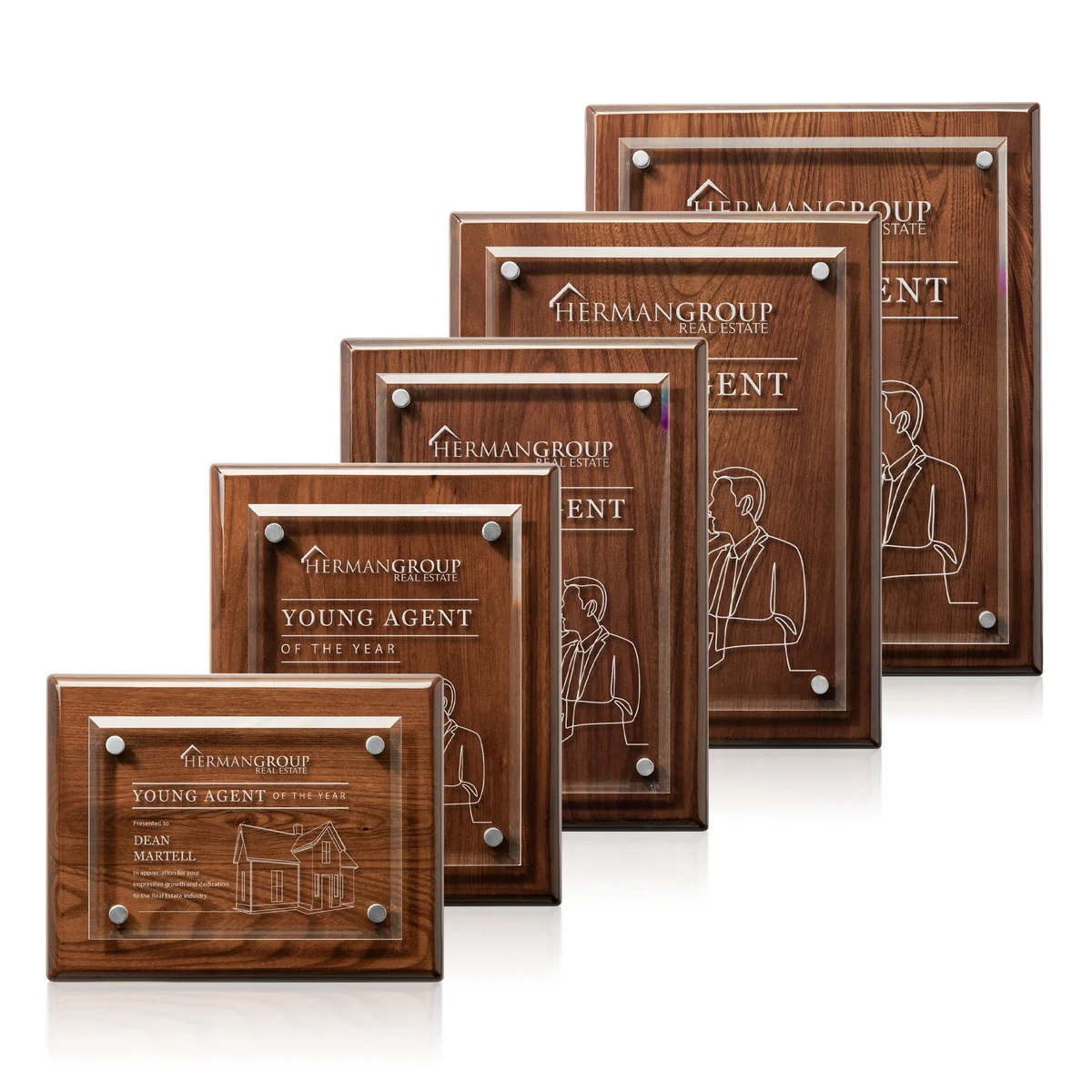 Caledon Plaque - Walnut/Silver 1
