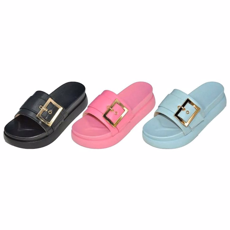 Buckle Platform Slides - Assorted