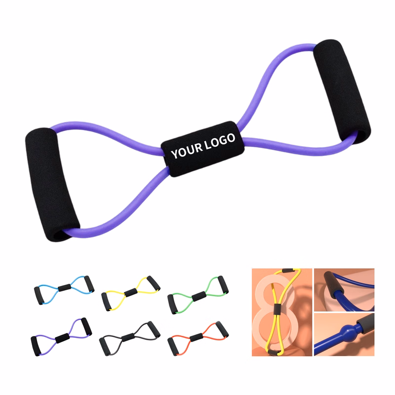 TPE Resistance Band With Foam Handle For Yoga And Strength Training
