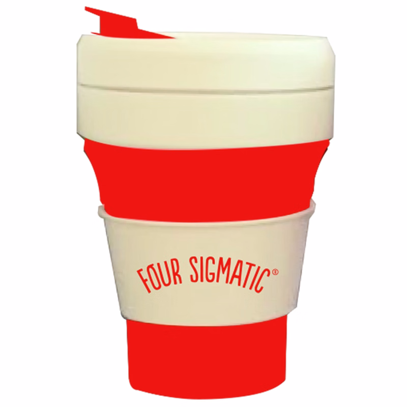 12 oz. Silicone Collapsible Mug with Removable Heat Sleeve