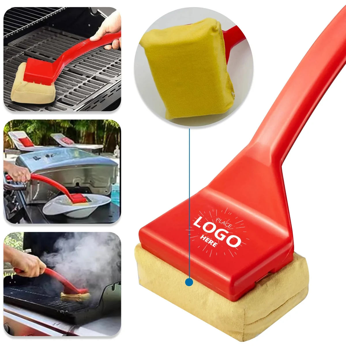 BBQ Replaceable Scraper Cleaning Head 1