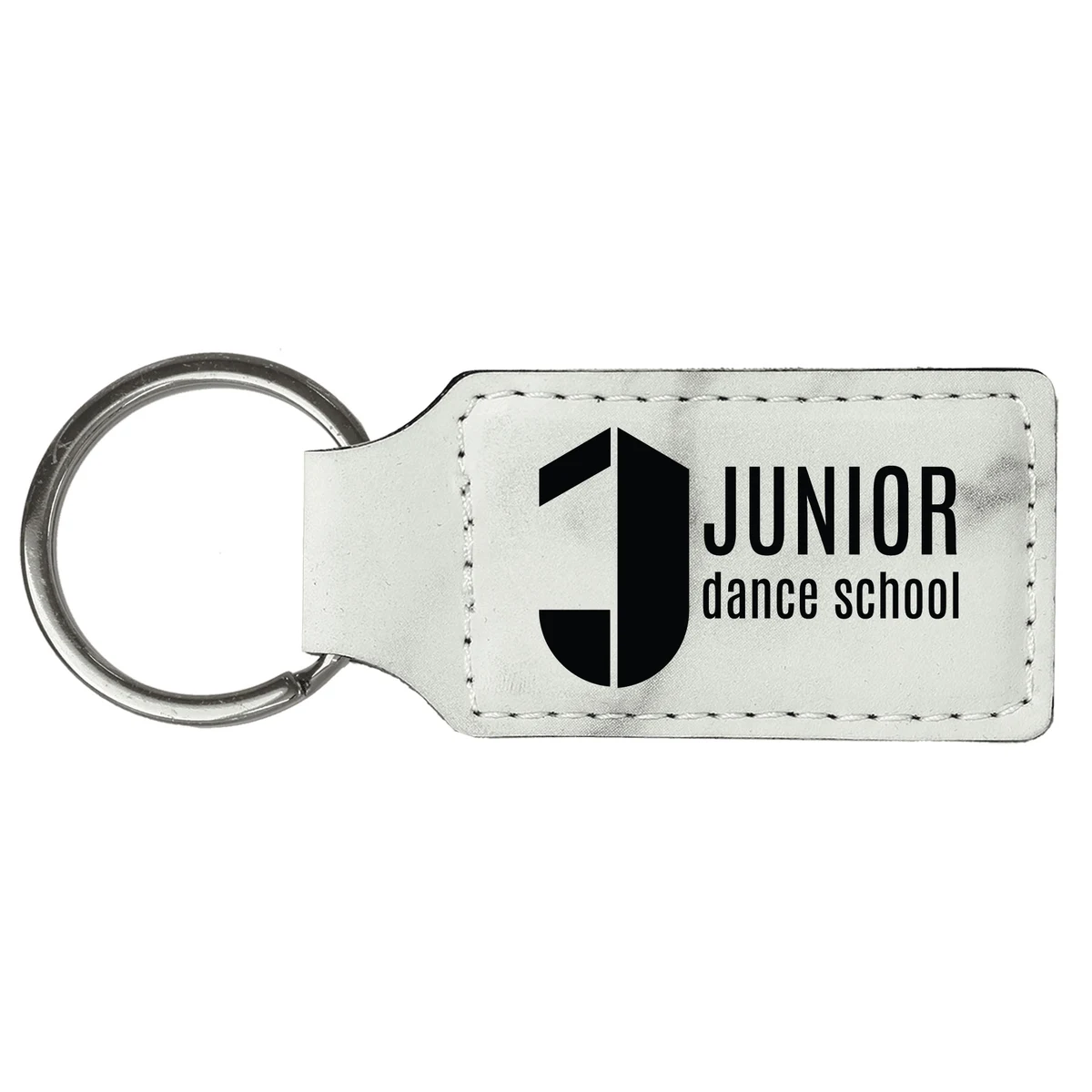 Marble Leatherette Rectangle Keychain 1