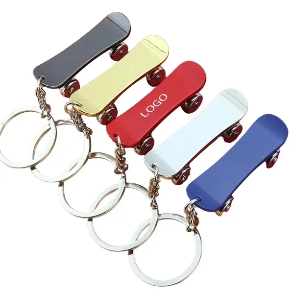 Metal Finger Skateboard Keychain with Mini Skate Toy Keys 1