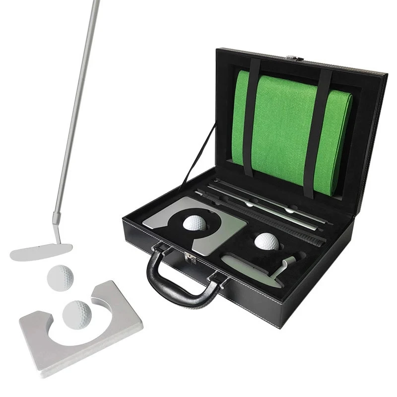 Portable Golf Putter Set Kit With Leather Case 1