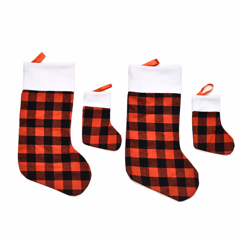 Small Christmas Plaid Sock