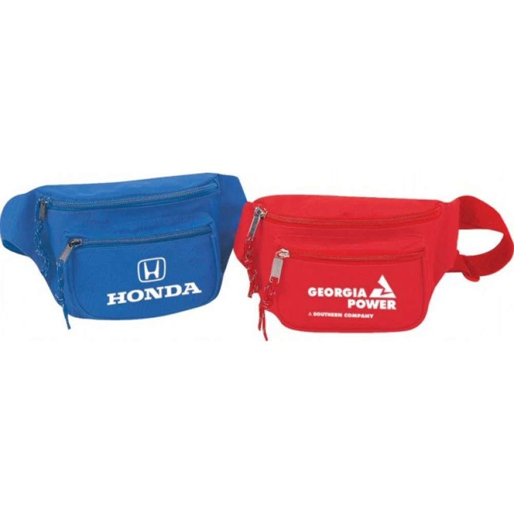 Fanny Packs - Black 2 Zippers 1