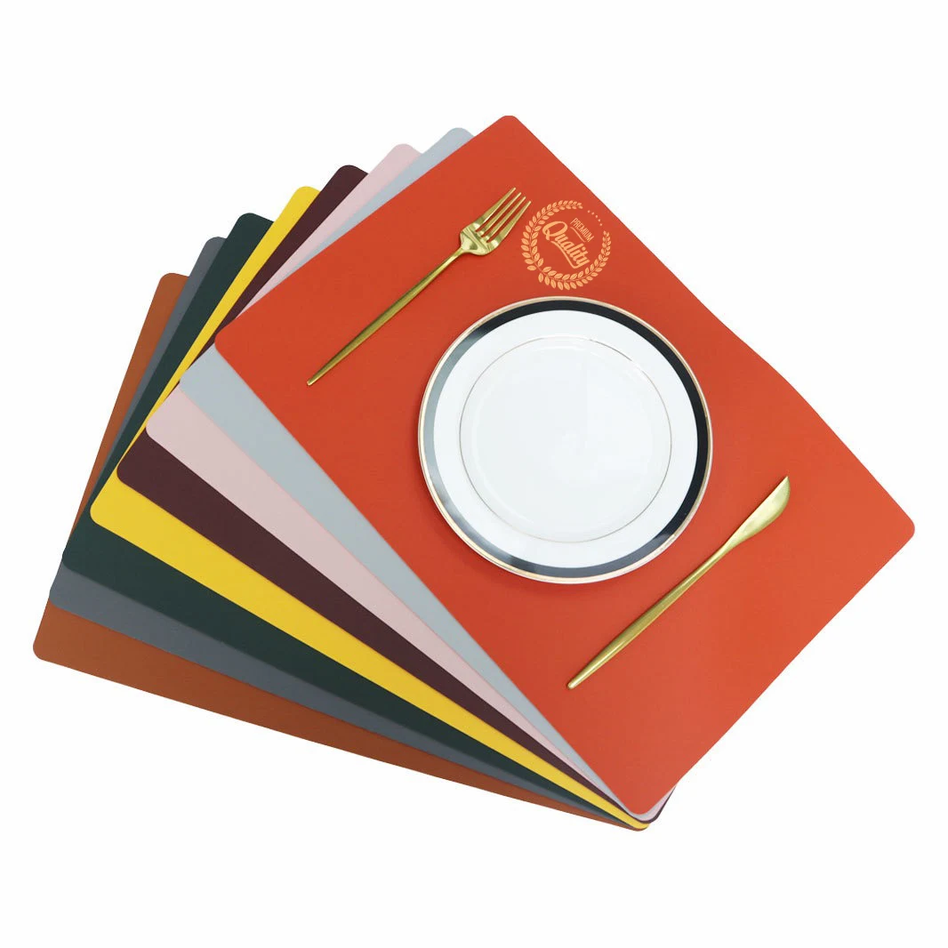 Minimalist Leather Placemat Waterproof Table Mat 1