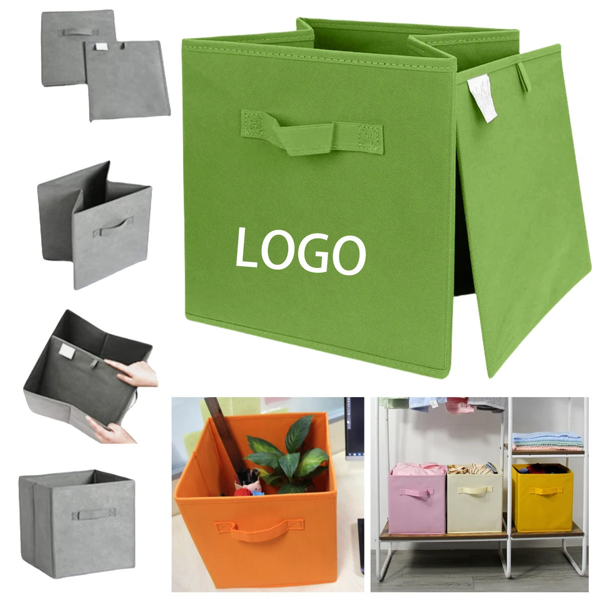 Fabric Storage Bins with Handles 1