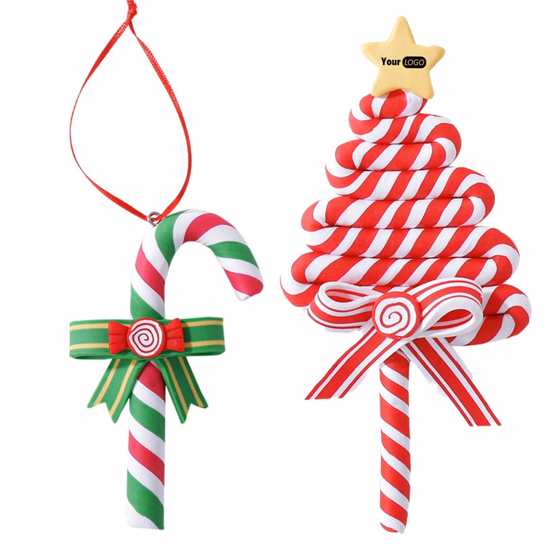 Polymer Clay Handmade Lollipop Ornament For Holiday Decorations