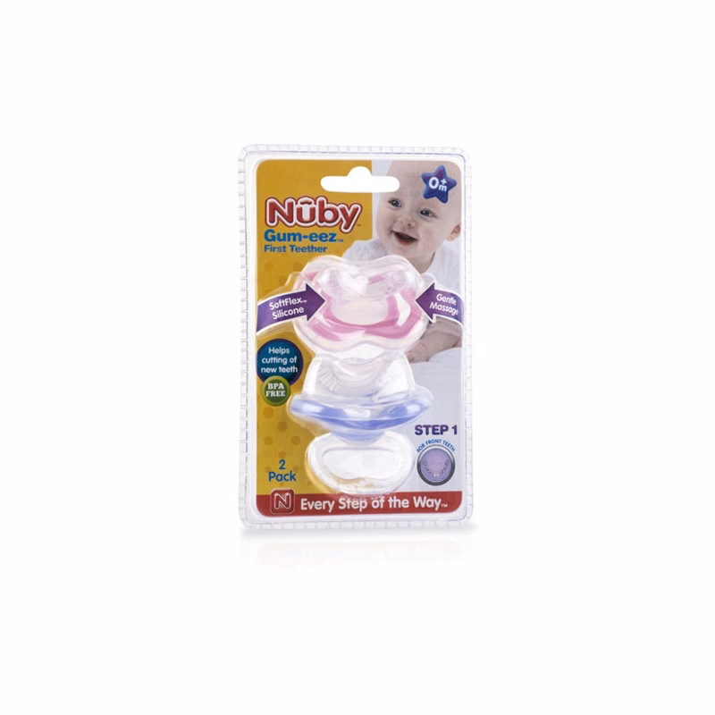 Nuby Gum-Eez First Teethers - 0M+ 2 Pack